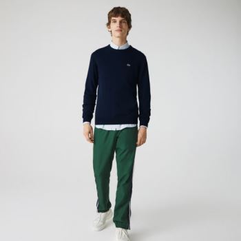 Lacoste Caviar Piqué Accent Sweater Pánské - Svetr Tmavě Blankyt Blankyt / Bílé / Tmavě Blankyt Blan